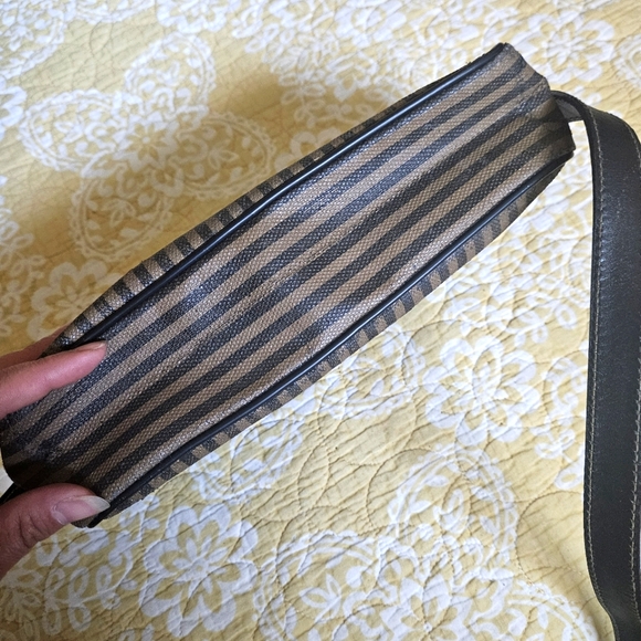 Fendi Pequin Striped Canvas Crossbody Bag - Picture 9 of 16